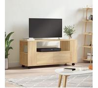 vidaXL Meuble TV, Armoir de Télévision avec roulettes, Meuble Télé avec Rangement Salle de Séjour, Moderne, Chêne Sonoma Bois d'Ingénierie