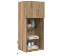 vidaXL Meubles TV muraux 2 pcs Chêne Artisanal 40,5 x 30 x 90 cm, Salon, unités de Rangement Modernes, étagères murales, Meuble LED Multicolore, Solutions pour Votre Centre de Divertissement