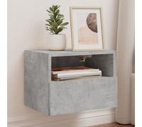 Vidaxl Meubles Tv Muraux 2 Pcs Gris Béton 40x30x30cm Bois D'ingénierie Marron