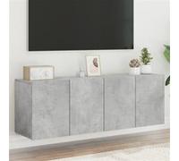 vidaXL Meubles TV muraux 2 pcs 836945 – Flottants, armoires avec rangement, gris béton