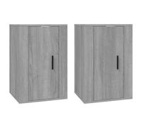 vidaXL Meubles TV muraux 2 pcs Sonoma gris 40x34,5x60 cm