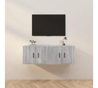 Vidaxl Meubles Tv Muraux 2 Pcs Sonoma Gris 57x34,5x40 Cm Multicolore