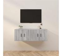 vidaXL Meubles TV muraux 2 pcs Sonoma gris 57x34,5x40 cm 3188340 Multicolore