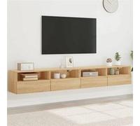 vidaXL Meubles TV muraux 2pcs chêne sonoma 100x30x30cm bois ingénierie 836887