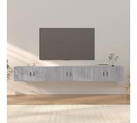 Vidaxl Meubles Tv Muraux 3 Pcs Sonoma Gris 100x34,5x40 Cm Multicolore
