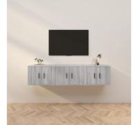 vidaXL Meubles TV muraux 3 pcs sonoma gris 57x34,5x40 cm