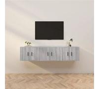 vidaXL Meubles TV muraux 3 pcs sonoma gris 57x34,5x40 cm