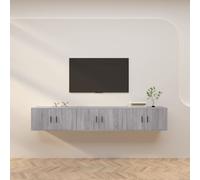 vidaXL Meubles TV muraux 3 pcs sonoma gris 80x34,5x40 cm