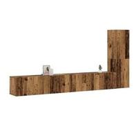 Vidaxl Meubles Tv Muraux 3 Pcs Vieux Bois Bois D'ingénierie Marron