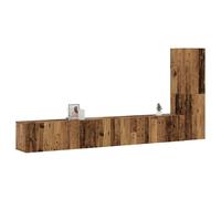 Vidaxl Meubles Tv Muraux 3 Pcs Vieux Bois Bois D'ingénierie Marron