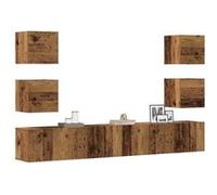vidaXL Meubles TV muraux 6 pcs vieux bois bois d'ingénierie Marron