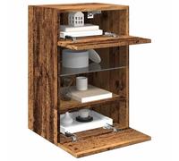 Meuble TV Mural avec Lumières LED Armoire Télévision Rangement Salon vidaXL