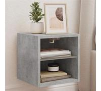 vidaXL Meubles TV Muraux et Lumières LED 2pcs, Armoires de Télévision Suspendues avec Étagère, Meubles Télé Flottants Salon, 836980 Gris G