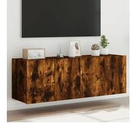 vidaXL Meubles TV Muraux et Lumières LED 2pcs, Armoires de Télévision Suspendues avec Rangement, Meubles Télé Flottants 837311