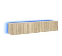 vidaXL Meubles TV muraux 837286 – 2 pièces, armoires TV suspendues avec LED et rangement