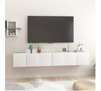 Vidaxl Meubles Tv Suspendus 3 Pcs Blanc 60x30x30 Cm Blanc
