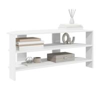 vidaXL Meuble TV d'angle moderne 102×40,5×45 cm, Bois d'ingénierie, blanc mat, résistant aux rayures
