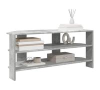 vidaXL Meuble TV d'angle moderne Gris béton Bois d'ingénierie 102 x 40,5 x 45 cm Finition mate