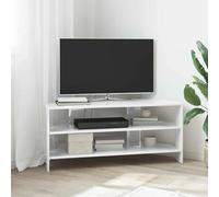 vidaXL MeubleTVd'Angle Blanc brillant 102x40,5x45cm Bois d'ingénierie