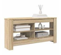 Meuble TV d'angle - vidaXL - Chêne Sonoma - 102x41x50 cm - Bois d'ingénierie - 2 étagères - Finition mate - Compact
