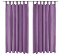 Vidaxl Rideau Occultant Avec Boucles 2 Pcs 140 X 175 Cm Lilas