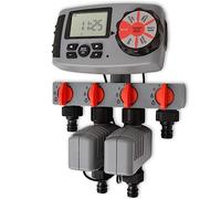 vidaXL Minuterie d'arrosage automatique 4 stations 3 V pour jardin et pelouse 42352