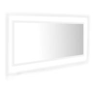 Vidaxl Miroir À Led De Salle De Bain Blanc 100x8,5x37 Cm Aggloméré