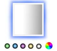 Vidaxl Miroir À Led De Salle De Bain Blanc 40x8,5x37 Cm Aggloméré