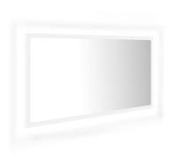 Vidaxl Miroir À Led De Salle De Bain Blanc 90x8,5x37 Cm Aggloméré