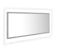 vidaXL Miroir à LED de salle de bain Gris béton 100x8,5x37cm Aggloméré
