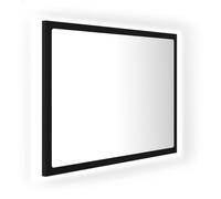 Vidaxl Miroir À Led De Salle De Bain Noir 60x8,5x37 Cm Aggloméré