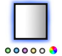 Vidaxl Miroir À Led De Salle De Bain Noir 40x8,5x37 Cm Aggloméré