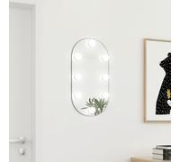 vidaXL Miroir avec éclairage LED 60x30 cm Verre Ovale