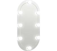 vidaXL Miroir avec lampes LED 80x40 cm Verre Ovale