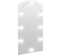 vidaXL Miroir avec lampes LED 90x45 cm verre arqué