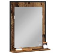 vidaXL Miroir de Salle de Bain avec Miroir Bois Ancien 50 x 12 x 60 cm, Rangement de Salle de Bain, Miroir rectangulaire, Armoire Murale, Style Rustique, Gain de Place, déco Durable