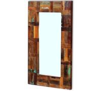 Vidaxl Miroir Bois De Rã©Cupã©Ration Massif 80 X 50 Cm