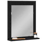 Miroir de salle de bain vidaXL en chêne noir 50x12x60 cm en bois d'ingénierie