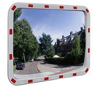Miroir De Trafic Convexe Rectangulaire 60x80cm Avec Réflecteurs