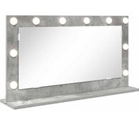 vidaXL Miroir cosmétique avec miroir Béton Gris 80 x 45 x 18 cm