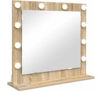 vidaXL Miroir cosmétique avec miroir Chêne Sonoma 60 x 55 x 18 cm