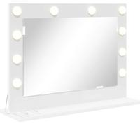 vidaXL Miroir cosmétique blanc 60 x 45 x 18 cm Bois composite et verre