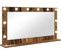 vidaXL Miroir cosmétique vieux bois 100 x 55 x 18 cm Bois composite et verre