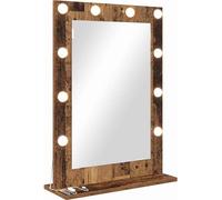 vidaXL Miroir cosmétique vieux bois 70 x 50 x 18 cm Bois composite et verre