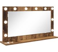 vidaXL Miroir cosmétique vieux bois 80 x 45 x 18 cm Bois composite et verre