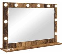 vidaXL Miroir cosmétique vieux bois 80 x 55 x 18 cm Bois composite et verre