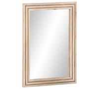 vidaXL Miroir de Bain 50x70 cm Bois de manguier Massif et Verre, Miroir, Miroir de coiffage, Miroir de courtoisie, Miroir Mural, Miroir de Maquillage
