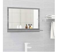 vidaXL Miroir de bain Sonoma gris 60x10,5x37 cm Bois d'ingénierie 815637