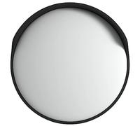 vidaXL Miroir convexe de circulation extérieur avec abat-jour Noir Ø45 cm Polycarbonate