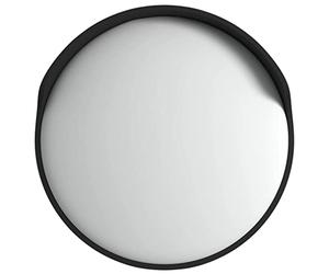 vidaXL Miroir de Circulation Convexe extérieur Noir Ø 60 cm Polycarbonate